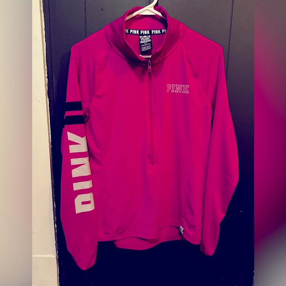 Woman’s Victoria’s Secret PINK long sleeve pink athletic top. Size: medium